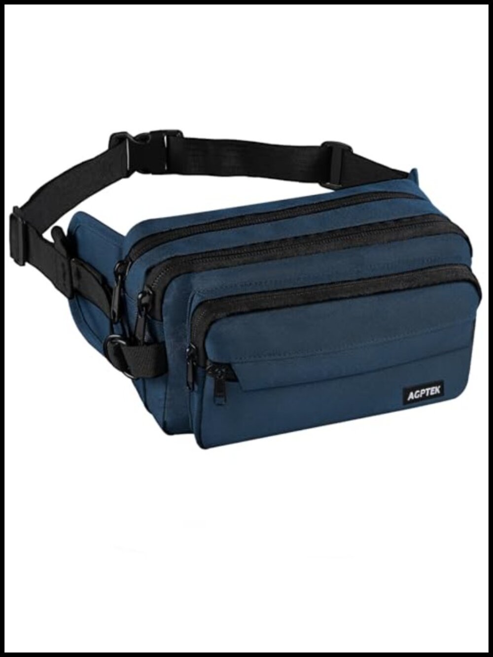 RFID Blocking Fanny Pack Waterproof Nylon Waist Bag Travel Running Hiking